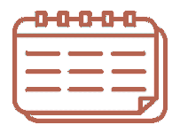 Symbol av ett dokument med linjer och en bockmarkering.